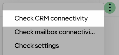 Check CRM option in the Actions menu for the individual user